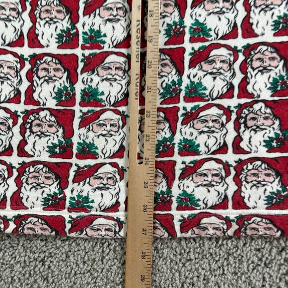 VINTAGE Cambridge Christmas Sweater Womens M Santa Claus AOP Mock Neck Ugly 90s - Picture 10 of 12